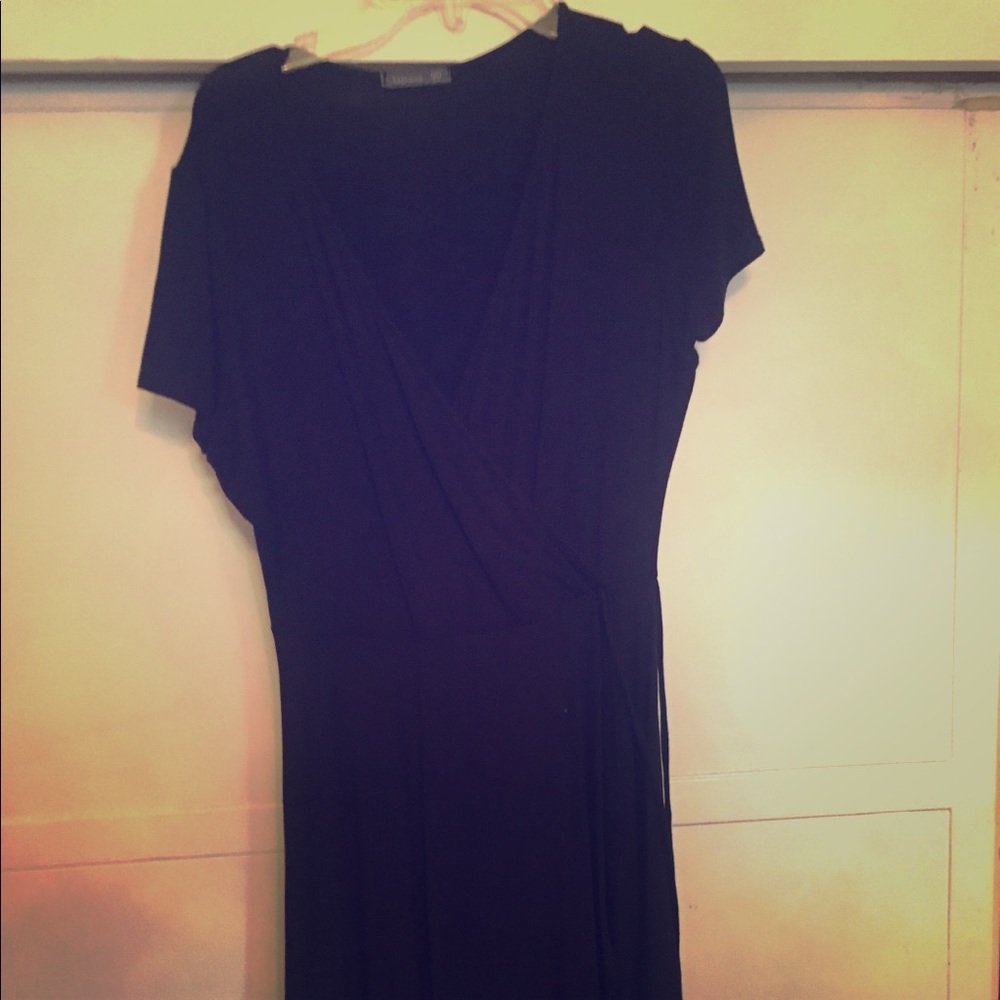 Black wrap dress